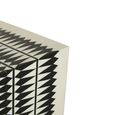 Issey Side Table - Square - White and Black Wood