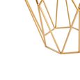 Jodi Side Table - Octagonal - Elm Wood with Gold Metal