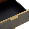 Kempton End Table - 1 Drawer - Square - Walnut with Gold Metal