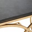Kia Side Table - Square - Black Marble with Gold Metal