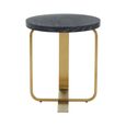 Lena Side Table - Round - Black Oak