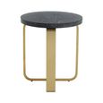 Lena Side Table - Round - Black Oak