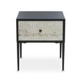 Luxor Side Table - Square - Black and Grey with 1 Drawer