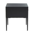 Luxor Side Table - Square - Black and Grey with 1 Drawer