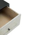 Luxor Side Table - Square - Black and Grey with 1 Drawer