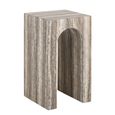 Dulce End Table - Square - Grey - Marble