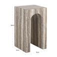 Dulce End Table - Square - Grey - Marble