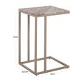 Fairfax Side Table - Clay - Marble and Metal