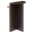 Russo End Table - Ash Brown - Wood and Travertine