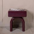 Bennet End Table - 1 Drawer - Burgundy - Wood