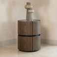 Ellery End Table - 2 Drawer - Brown - Ceramic and Wood
