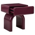 Bennet End Table - 1 Drawer - Burgundy - Wood