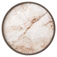 Ellery End Table - 2 Drawer - Brown - Ceramic and Wood