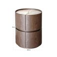 Ellery End Table - 2 Drawer - Brown - Ceramic and Wood
