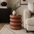 Indie End Table - Round - Mocha Mousse - Polyresin