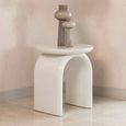 Merrick End Table - Round - Coconut Milk