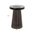 Barwick End Table - Round - Antique Brass - Glass and Metal