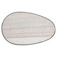 Biloxi End Table - Pedestal Base - Brown - Marble and Metal
