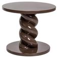 Celeste End Table - Round - Chestnut - Polyresin