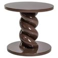 Coco End Table - Round - Chestnut - Polyresin