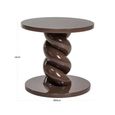 Coco End Table - Round - Chestnut - Polyresin