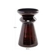 Gordes End Table - Round - Brown - Glass