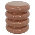 Indie End Table - Round - Mocha Mousse - Polyresin