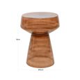 Isa End Table - Round - Cone Base - Brown - Glass