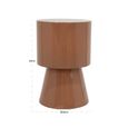 Liza End Table - Round - Mocha Mousse - Polyresin