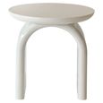 Merrick End Table - Round - Coconut Milk