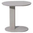 Quinn Outdoor End Table - Oval - Light Beige - Aluminum