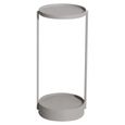 Reed Outdoor End Table - Round - Light Beige - Aluminum