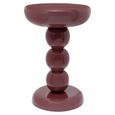 Reid End Table - Round - Burgundy - Metal