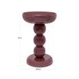 Reid End Table - Round - Burgundy - Metal