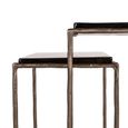 Villano End Table - 2 Tier - Bronze - Glass and Metal