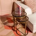 Cleo End Table - 2 Teir - Round - Gold - Glass and Metal