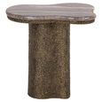 Abandos End Table - Abstract - Antique Brass - Marble and Aluminum