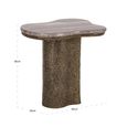 Abandos End Table - Abstract - Antique Brass - Marble and Aluminum