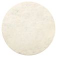 Barbara End Table - Round - White and Gold - Glass and Marble