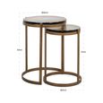 Cleo End Table - 2 Teir - Round - Gold - Glass and Metal
