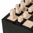 Davos End Table - 1 Drawer - Square - Black - Marble and Metal