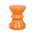 Diablo End Table - Round - Orange - Metal