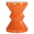 Diablo End Table - Round - Orange - Metal