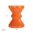 Diablo End Table - Round - Orange - Metal