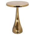 Dolphin End Table - Round - Gold - Aluminum