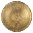 Dolphin End Table - Round - Gold - Aluminum