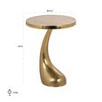 Dolphin End Table - Round - Gold - Aluminum