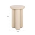 Elbaz End Table - Round - Beige