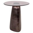 Hayden End Table - Bronze - Glass and Aluminium