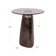 Hayden End Table - Bronze - Glass and Aluminium